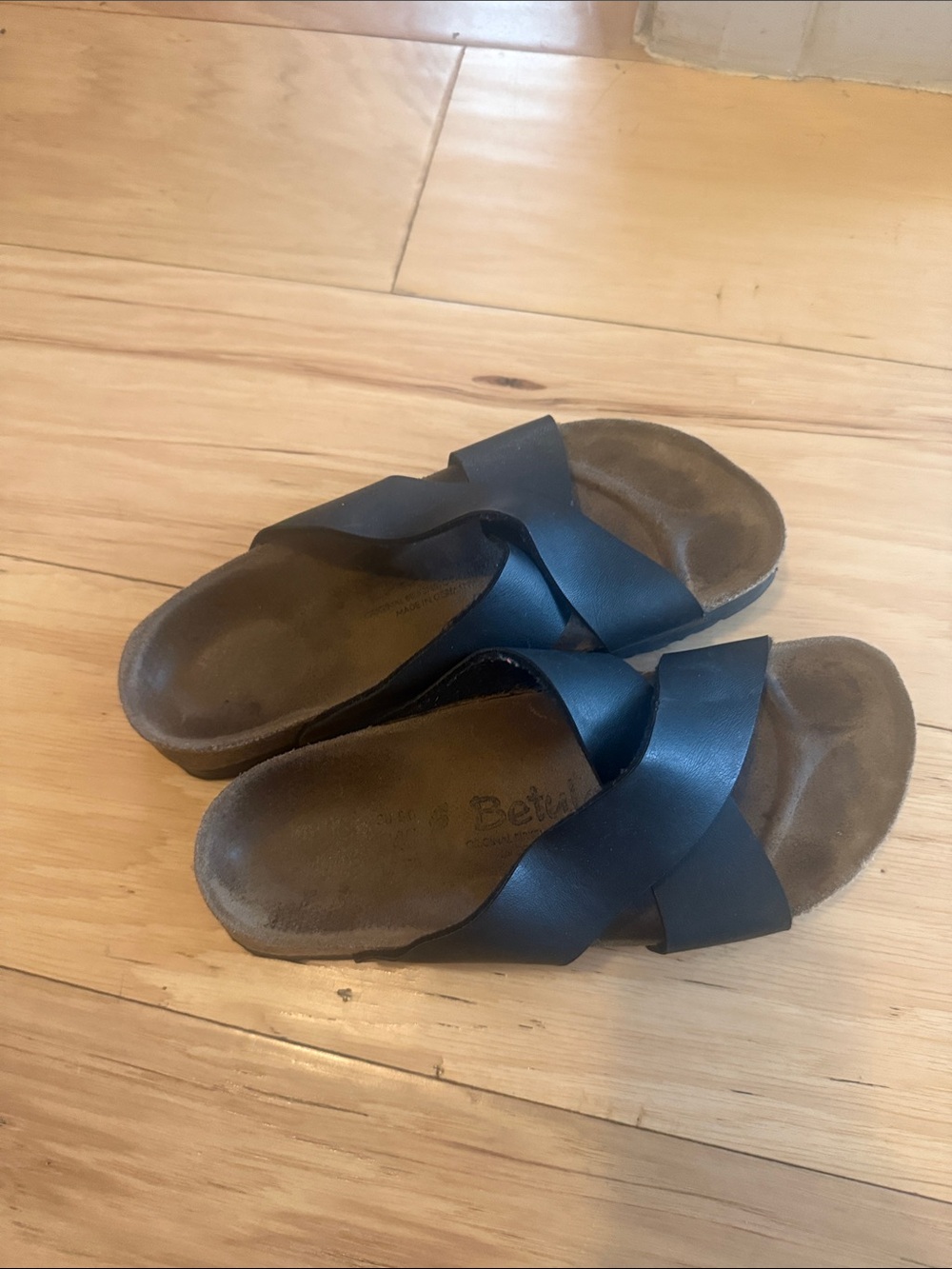 Betula by Birkenstock black cris cross sandals